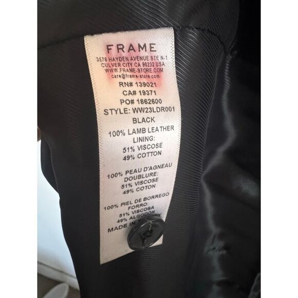 Frame Leather Vest midi dress black M - Picture 8 of 8